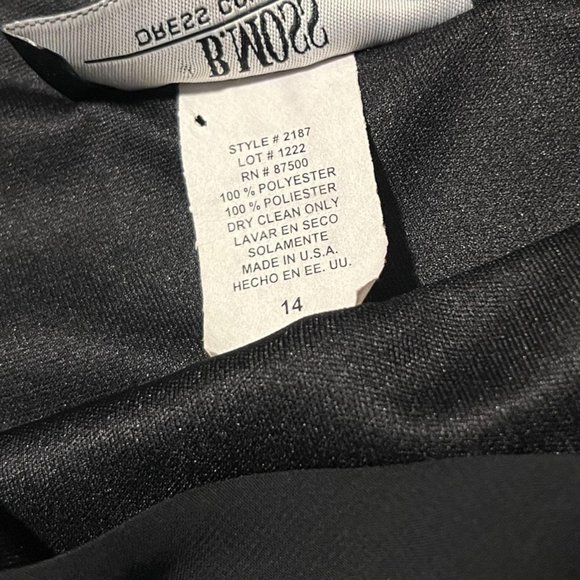 Black Gauzy Y2K High-Low Asymmetrical Fairy Dress B. Moss Sleeveless Breezy - Picture 4 of 4